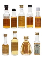Assorted Whisky Miniatures Blair Athol, Jim Beam, Aberlour, Tyrconnell 2 x 3cl, 7 x 5cl