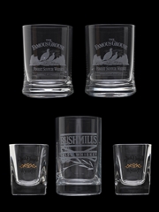 Branded Whisky Glasses Bushmills, Famous Grouse, Jack Daniel's 