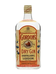 Gordon's Dry Gin Spring Cap Bottled 1950s - 1960s 75cl
