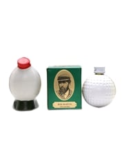 Rugby Ball & Golf Ball Miniatures Welsh Whisky & Old St Andrews 2 x 5cl