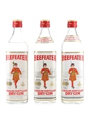 Beefeater London Distilled Dry Gin Bottled 1970s - Duty Free 3 x 75.7cl / 40%