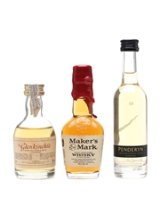 Whiskies Of The World Maker's Mark, Penderyn, Glenkinchie 3 x 5cl