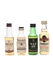 Blended Scotch Whisky Vat 69, Bell's, Teacher's, Walker's 4 x 5cl