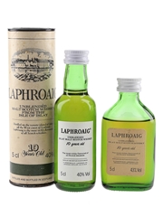 Laphroaig 10 Year Old Unblended Bottled 1980s 2 x 5cl / 43%