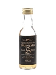 Springbank 21 Year Old Bottled 1980s - Cadenhead's 5cl / 46%