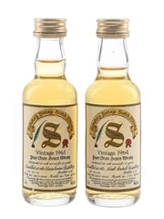 Dumbarton 1961 29 Year Old & North British 1964 25 Year Old Bottled 1990 - Signatory Vintage 2 x 5cl / 46%
