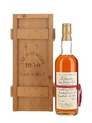 Macallan 1950 Handwritten Label