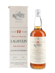 Lagavulin 12 Year Old Bottled 1980s - White Horse Distillers 75cl / 43%