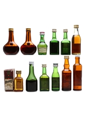 Assorted French Liqueurs Cointreau, Pernod, Cusenier, Benedictine 12 x 3cl - 5cl
