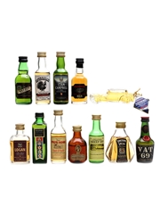 Assorted Blended Scotch Whisky Something Special, Vat 69, Sheep Dip, Glenfoyle 12 x 5cl