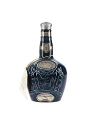 Royal Salute 21 Year Old Bottled 1980s Blue Spode Ceramic Decanter