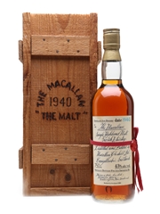 Macallan 1940 Handwritten Label