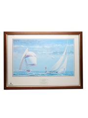 White Horse America's Cup 1987 Historic Moment - John Worsley 63cm x 46cm