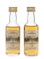 Glendronach 12 Year Old Original Bottled 1980s-1990s 2 x 5cl