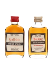 Balblair 10 Year Old 100 Proof Bottled 1970s - Gordon & MacPhail 2 x 5cl