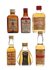 Assorted Blended Scotch Whisky Bottled 1970s - Crawford's, Gilbey's, Glen Calder 6 x 5cl / 40%