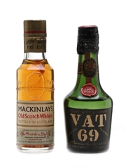 Vat 69 & Mackinlay's Bottled 1960s 2 x 5cl / 40%