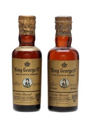 King George IV Spring Cap Bottled 1950s 2 x 5cl / 40%