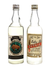 Polmos Zubrowka & Zytnia Rye Bottled 1970s 2 x 50cl / 40%