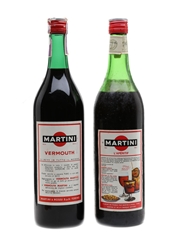 Martini Rosso Vermouth Bottled 1960s - 1970s 2 x 100cl