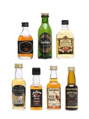 7 x Assorted Whisky & Liqueur Miniature 
