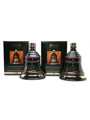 Bell's Christmas 1994 & 1995 Ceramic Decanters