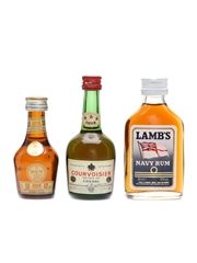 Assorted Spirits & Liqueurs Courvoisier, Benedictine, Lamb's 3cl, 4.3cl, 5cl
