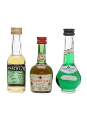 French Spirits & Liqueurs Courvoisier, Chartreuse, Cusenier 3 x 3cl
