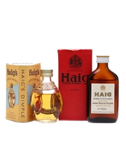 Haig's Dimple & Gold Label Bottled 1960s 2 x 5cl / 40%