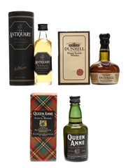 Antiquary, Queen Anne, Dunhill Queen Anne Bottled 1960s 3 x 5cl