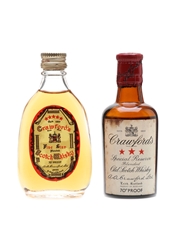 Crawford's 3 Star & 5 Star Bottled 1960s 2 x 5cl / 40%