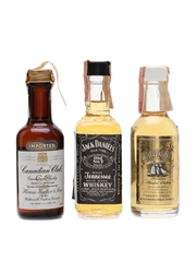 Jack Daniel's, Canadian Club, Pride Of Baltimore Bottled 1970s-1980s 3 x 5cl / 40%