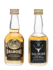 Dalmore 12 Year Old Bottled 1980s & 1990s 2 x 5cl / 40%