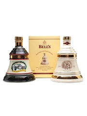Bell's Ceramic Decanters Christmas 1990 & 2006 75cl & 70cl