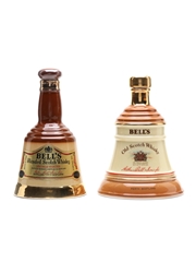 Bell's Ceramic Decanters Bottled 1980s 2 x 20cl / 43%