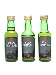Clan Campbell 5 Year Old The Noble Scotch Whisky 3 x 5cl / 40%