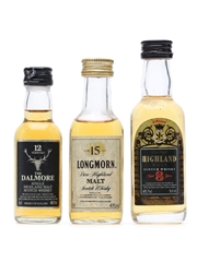 3 x Highland Single Malt Whisky Miniatures 