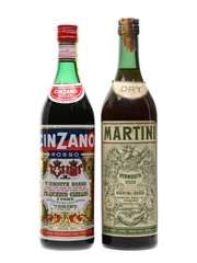 Martini Dry & Cinzano Rosso Bottled 1960s & 1970s 100cl