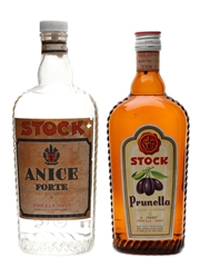 Stock Anice & Prunella Liqueur Bottled 1950s & 1970s 100cl & 75cl