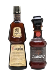 Frangelico & Marron Liqueur Bottled 1980s 2 x 75cl