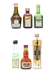 Assorted French Liqueurs Cointreau, Benedictine, St Germain 6 x 3-5cl