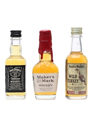 3 x Assorted Bourbon Miniatures 