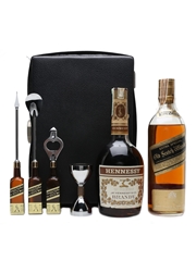 Johnnie Walker & Hennessy Set Bottled 1970s - Venezuela 75cl & 70cl