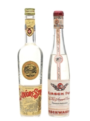 Kirsch Pur & Liquore Strega Bottled 1960s-1970s 2 x 50cl