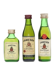 Jameson Bottled 1970s-1990s 3 x 4.6cl-7.1cl / 40%