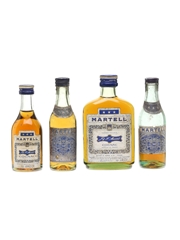 Martell 3 Star Bottled 1950s-1970s 10cl & 3 x 5cl / 40% ABV