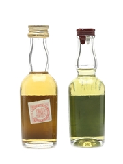 Chartreuse Green Bottled 1950s & 1970s 2 x 3cl / 55%