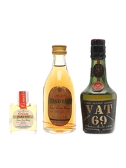 Grant's Standfast & Vat 69 Bottled 1950s-1960s 3 x 1cl-5cl / 40%