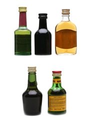 Assorted Scotch Whisky Liqueurs Atholl Brose, Glayva, John O Groats 5 x 5cl