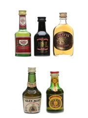 Assorted Scotch Whisky Liqueurs Atholl Brose, Glayva, John O Groats 5 x 5cl